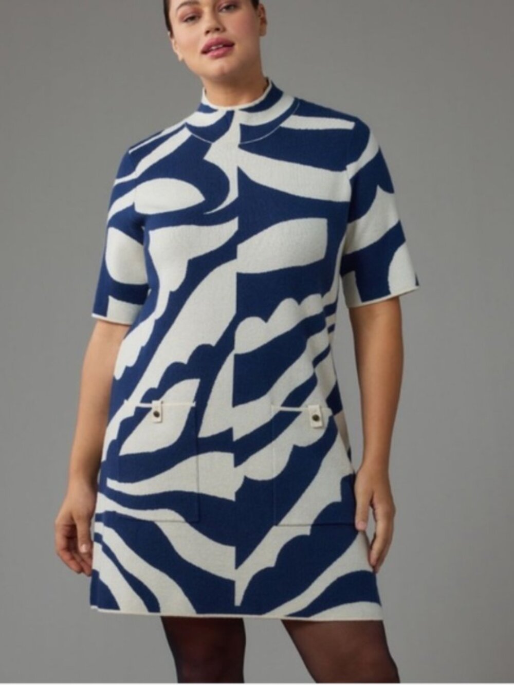 Anthropologie Annalise Mock Neck Sweater Dress by Maeve Sz M - Picture 1 of 11